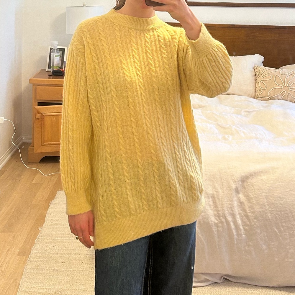 Mango Wool Blend Oversized Sweater